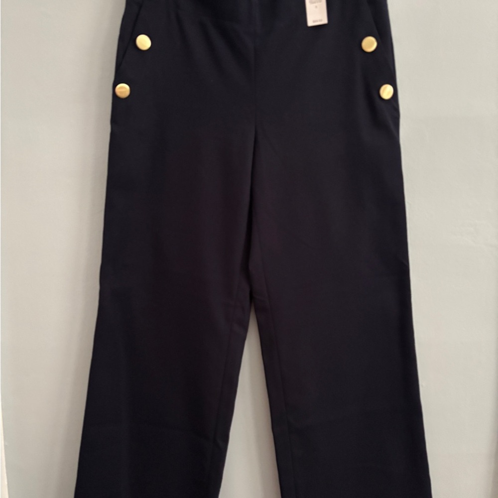 LOFT Dark Blue Trousers with Gold Buttons New with Tags
